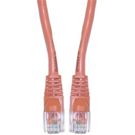 CABLE WHOLESALE Cat5e Orange Ethernet Crossover Cable- Snagless Molded Boot- 14 foot 10X6-33314